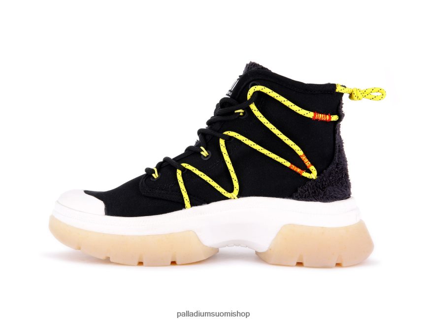 musta/vaahtokarkki kenkiä Palladium naiset 82TR28292 pallawave pitsi se