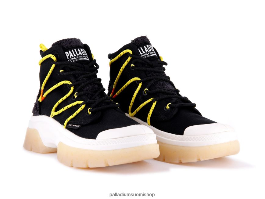 musta/vaahtokarkki kenkiä Palladium naiset 82TR28292 pallawave pitsi se