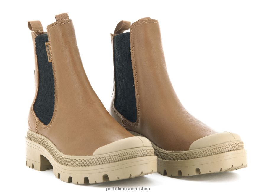rakas ruskea saappaat Palladium naiset 82TR28232 pallabase chelsea nahka