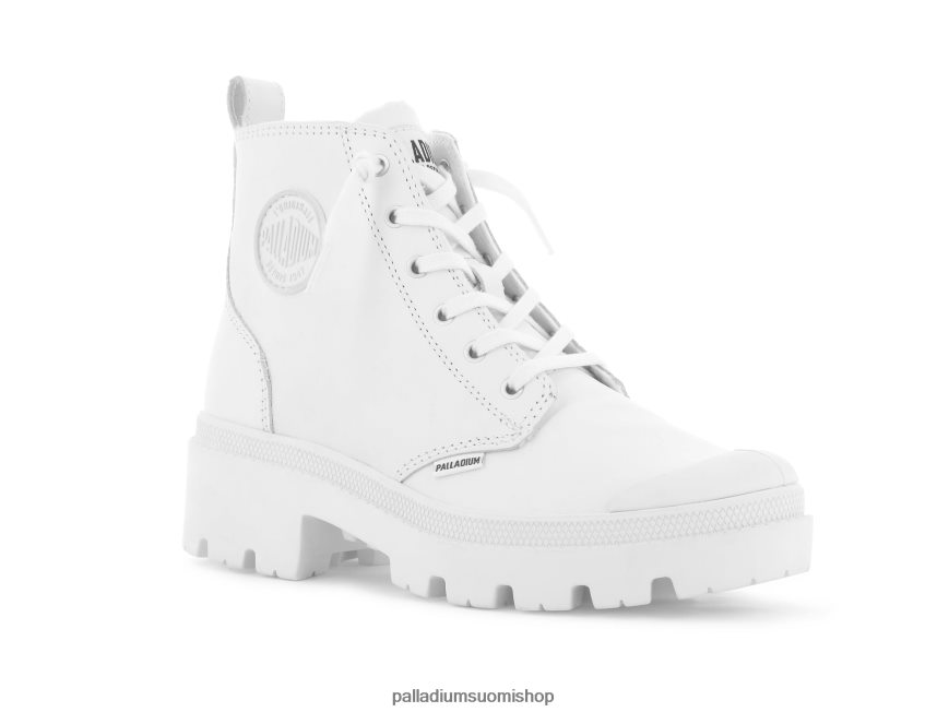 valkoinen musta saappaat Palladium naiset 82TR28224 pallabase nahkaa